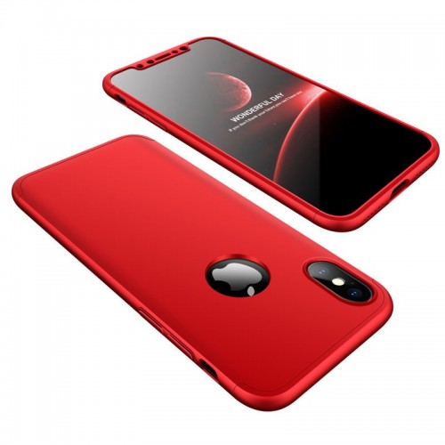 GKK 360 Protection Case etui til Iphone X/XS - Rød