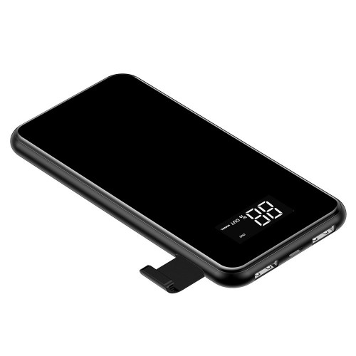 Baseus Bracket Trådløs oplader power bank 8000 mAh trådløs Qi oplader sort (PPALL-EX01)